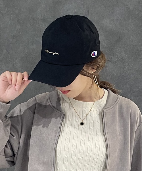 Champion（チャンピオン）の「Champion チャンピオン ロゴ刺繍キャップ（キャップ・レディース・ブラック/ブルー/チャコールグレー/オフホワイト/ブラウン/ダークグレー/その他1/アイボリー・FREE）」の4枚目の写真