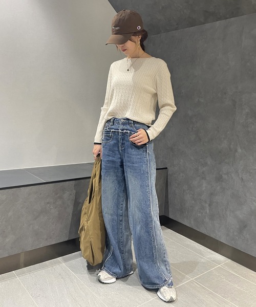 Champion（チャンピオン）の「Champion チャンピオン ロゴ刺繍キャップ（キャップ・レディース・ブラック/ブルー/チャコールグレー/オフホワイト/ブラウン/ダークグレー/その他1/アイボリー・FREE）」の12枚目の写真