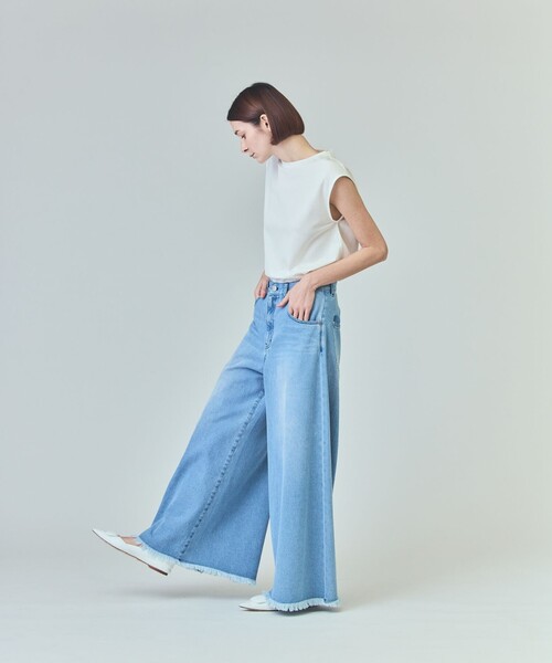 GRACE CLASS（グレースクラス）の「バギーデニムパンツ（デニムパンツ・レディース・サックスブルー/ホワイト/グレー・38/36）」の5枚目の写真