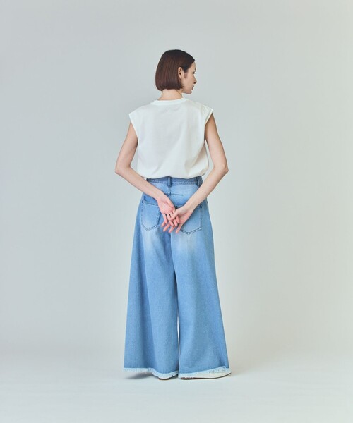 【関税込み】Monot ブルー レースアップ バギージーンズ セール】バギーデニムパンツ（デニムパンツ）｜GRACE CLASS