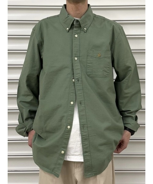 GAP（ギャップ）の「ブラナンベア オックスフォードシャツ（シャツ/ブラウス・メンズ・グリーン/パープル系その他/イエロー/ブラック・L/XS/S/M/XL）」の3枚目の写真