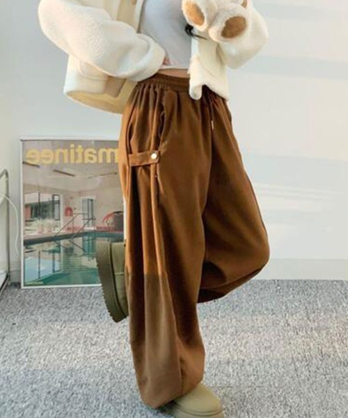 VIVID LADY(ビビッドレディー)の「ワイドパンツ バルーンシルエット ストリート(その他パンツ・レディース・ブラック/カーキ/ブラウン・FREE)」の2枚目の写真