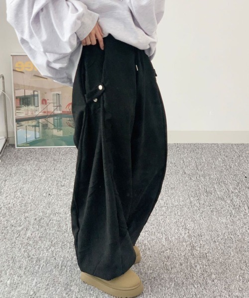 VIVID LADY(ビビッドレディー)の「ワイドパンツ バルーンシルエット ストリート(その他パンツ・レディース・ブラック/カーキ/ブラウン・FREE)」の1枚目の写真