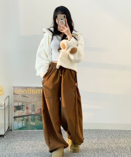 VIVID LADY(ビビッドレディー)の「ワイドパンツ バルーンシルエット ストリート(その他パンツ・レディース・ブラック/カーキ/ブラウン・FREE)」の12枚目の写真