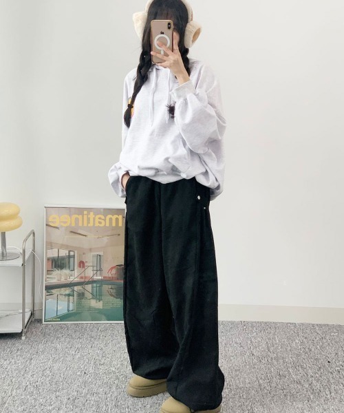 VIVID LADY(ビビッドレディー)の「ワイドパンツ バルーンシルエット ストリート(その他パンツ・レディース・ブラック/カーキ/ブラウン・FREE)」の5枚目の写真