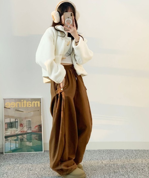 VIVID LADY(ビビッドレディー)の「ワイドパンツ バルーンシルエット ストリート(その他パンツ・レディース・ブラック/カーキ/ブラウン・FREE)」の8枚目の写真