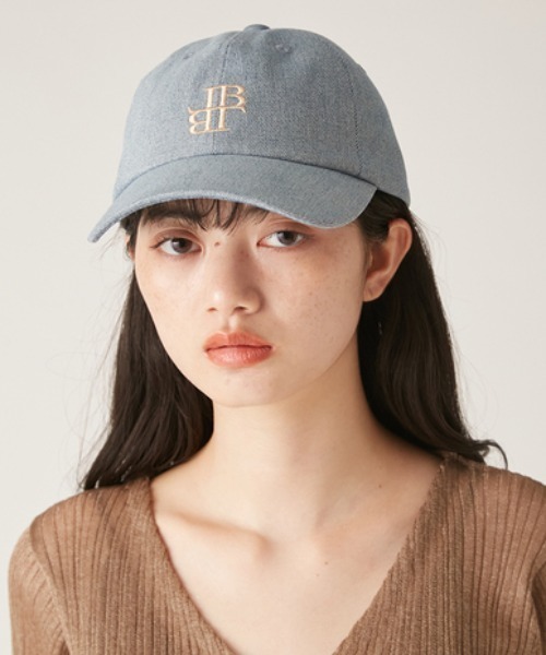 LILY BROWN（リリーブラウン）の「LBロゴ刺繍キャップ（キャップ・レディース・レオパード/ホワイト/ブルー・FREE）」の2枚目の写真