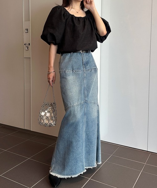 RANAN（ラナン）の「２ＷＡＹオフショルブラウス（シャツ/ブラウス・レディース・ブラック/オフホワイト/ベージュ・LL/L/M）」の17枚目の写真