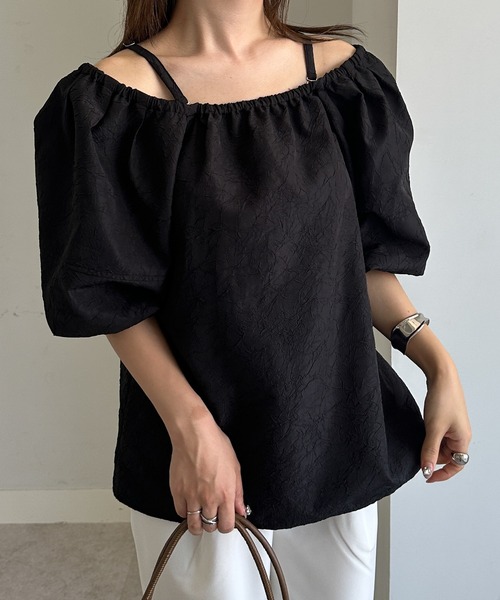RANAN（ラナン）の「２ＷＡＹオフショルブラウス（シャツ/ブラウス・レディース・ブラック/オフホワイト/ベージュ・LL/L/M）」の19枚目の写真