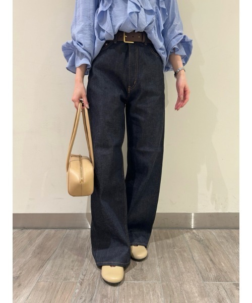 Mila Owen（ミラオーウェン）の「セルビッチワイドストレートデニムパンツ【ウォッシャブル】（デニムパンツ・レディース・インディゴブルー・1/0）」の19枚目の写真