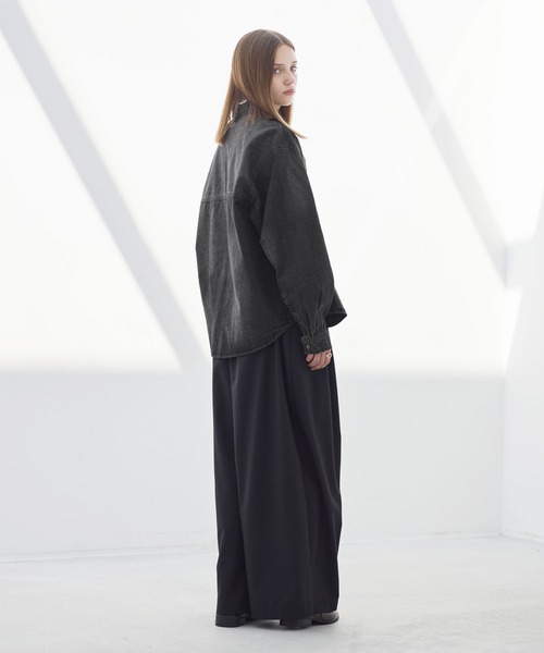 セットアップ対応可】ライトウェイトエイジングデニムシャツ（シャツ