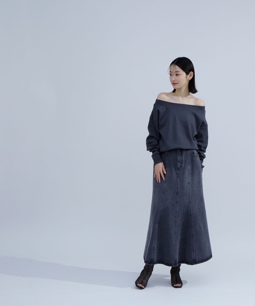 NATURAL BEAUTY BASIC(ナチュラルビューティーベーシック)の「◇ダンボールトップスシリーズ オフショル(Tシャツ/カットソー・レディース・ベージュ/チャコールグレー/オフホワイト・FREE)」の18枚目の写真