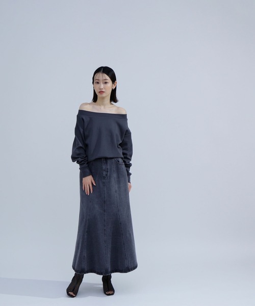 NATURAL BEAUTY BASIC(ナチュラルビューティーベーシック)の「◇ダンボールトップスシリーズ オフショル(Tシャツ/カットソー・レディース・ベージュ/チャコールグレー/オフホワイト・FREE)」の14枚目の写真