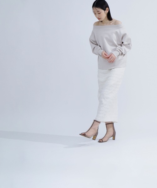 NATURAL BEAUTY BASIC(ナチュラルビューティーベーシック)の「◇ダンボールトップスシリーズ オフショル(Tシャツ/カットソー・レディース・ベージュ/チャコールグレー/オフホワイト・FREE)」の22枚目の写真