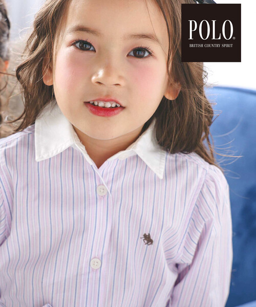 SLAP SLIP(スラップスリップ)の「【POLO BCS(ポロ・ビーシーエス)×SLAP SLIPコラボ】【お揃い】ベルト付き襟カフスバイカラーストライプ柄シャツワンピース(80~130cm)(シャツワンピース・キッズ・ピンク系その他/ブルー系その他・80cm/90cm/110cm/100cm/120cm/130cm)」の14枚目の写真