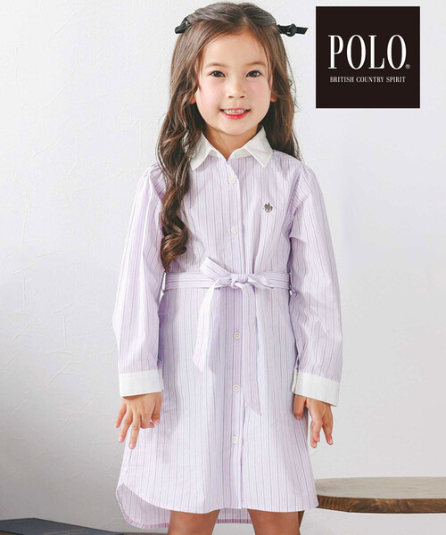 SLAP SLIP(スラップスリップ)の「【POLO BCS(ポロ・ビーシーエス)×SLAP SLIPコラボ】【お揃い】ベルト付き襟カフスバイカラーストライプ柄シャツワンピース(80~130cm)(シャツワンピース・キッズ・ピンク系その他/ブルー系その他・80cm/90cm/110cm/100cm/120cm/130cm)」の19枚目の写真