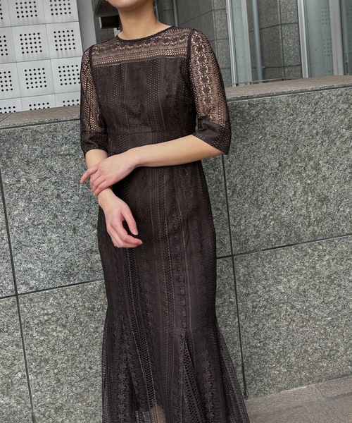 aity（アイティ）の「バックリボンレースマーメイドドレス 結婚式 二次会 成人式 同窓会 パーティードレス オケージョンドレス お呼ばれワンピース（ドレス・レディース・ダークオレンジ/ダークグリーン/グレイッシュブルー/チャコール・36(S)/38(M)）」の11枚目の写真