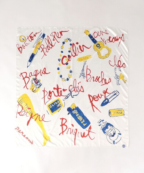 スカーフを纏うようHermesPost to Lettersプリントジャケット セール】＜PERSON'S × green label relaxing＞プリント スカーフ