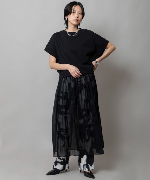 Munich(ミューニック)の「チュールドッキングプルオーバー(Tシャツ/カットソー・レディース・ホワイト/ブラック/グレイッシュベージュ・FREE)」の14枚目の写真