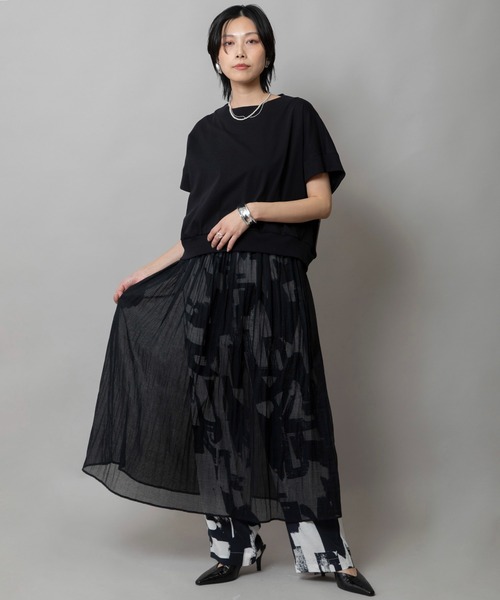 新品未使用タグ付　Munich/オーガンジー×ラッフルリブドッキングブルゾン Munich｜オーガンジー*ラッフルリブドッキングブルゾン