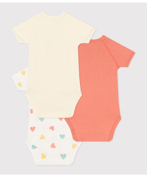 PETIT BATEAU（プチバトー）の「半袖あわせボディ３枚組（肌着・キッズ・その他1・6MONTH/3MONTH/12MONTH）」の2枚目の写真