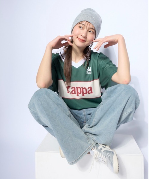 Kappa(カッパ)の「ゲームシャツ 襟TEE(Tシャツ/カットソー・メンズ・ブラック/オレンジ/グリーン・MEDIUM/LARGE/X-LARGE)」の2枚目の写真