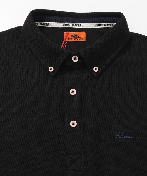 KRIFF MAYER（クリフメイヤー）の「冷感リンクスカノコポロ（ポロシャツ・メンズ・ブラック/ネイビー/オフホワイト/グリーン/ピンク・MEDIUM/X-LARGE/LARGE）」の14枚目の写真