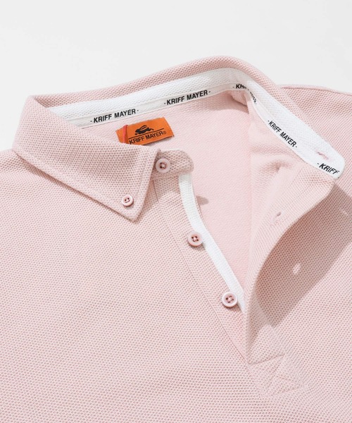 KRIFF MAYER（クリフメイヤー）の「冷感リンクスカノコポロ（ポロシャツ・メンズ・ブラック/ネイビー/オフホワイト/グリーン/ピンク・MEDIUM/X-LARGE/LARGE）」の15枚目の写真