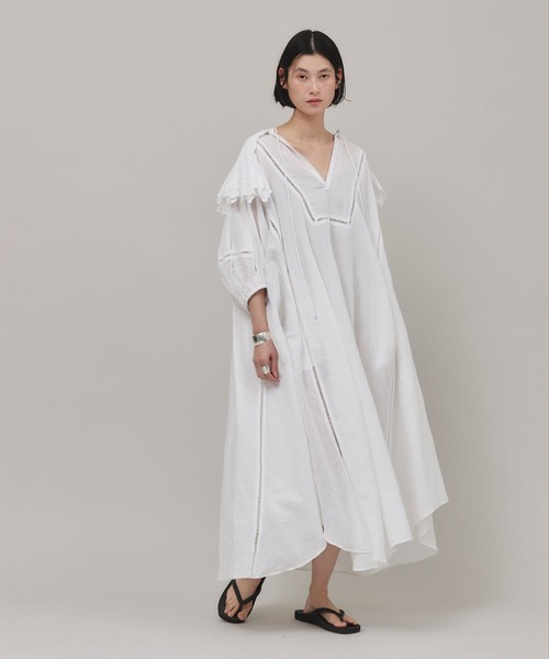 Curensology（カレンソロジー）の「Curensology(カレンソロジー)/ハンドスモッキングワンピース（ワンピース・レディース・ブラック/ホワイト・FREE）」の10枚目の写真