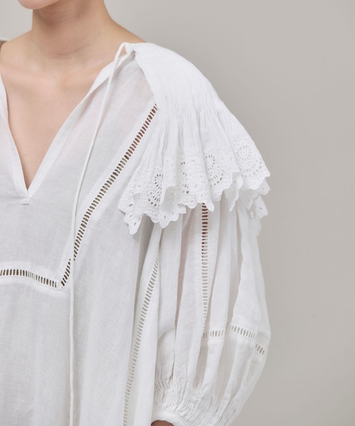 Curensology（カレンソロジー）の「Curensology(カレンソロジー)/ハンドスモッキングワンピース（ワンピース・レディース・ブラック/ホワイト・FREE）」の17枚目の写真