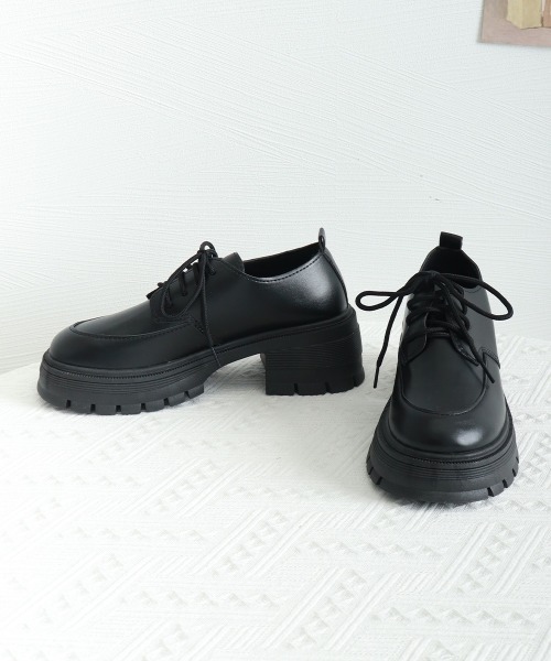 Miniministore（ミニミニストア）の「ローファー レディース 厚底 編み上げ（ローファー・レディース・ブラック系1/ブラック系2・23.5cm/25.0cm/24.0cm/23.0cm/22.5cm/24.5cm）」の13枚目の写真
