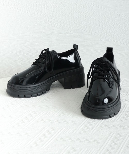Miniministore（ミニミニストア）の「ローファー レディース 厚底 編み上げ（ローファー・レディース・ブラック系1/ブラック系2・23.5cm/25.0cm/24.0cm/23.0cm/22.5cm/24.5cm）」の15枚目の写真
