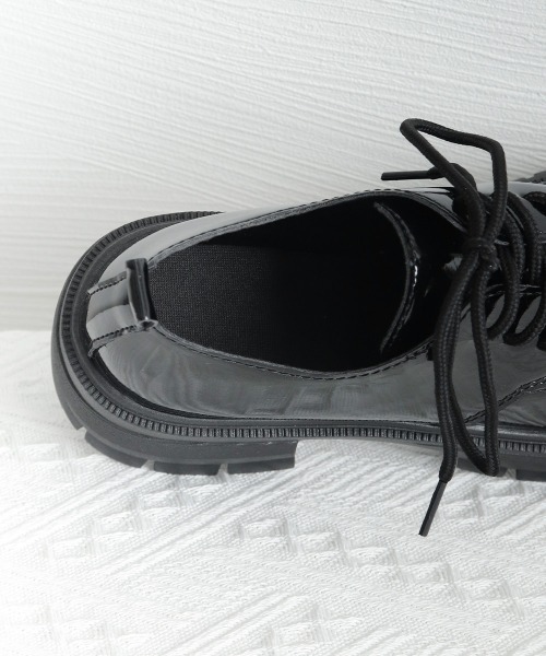 Miniministore（ミニミニストア）の「ローファー レディース 厚底 編み上げ（ローファー・レディース・ブラック系1/ブラック系2・23.5cm/25.0cm/24.0cm/23.0cm/22.5cm/24.5cm）」の17枚目の写真