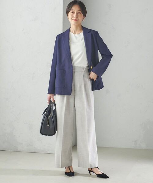 SHIPS(シップス)の「〈手洗い可能〉SORONA(R) 2WAY タンクトップ(タンクトップ・レディース・ブラック/オフホワイト/ライトグレー・ONE SIZE)」の4枚目の写真