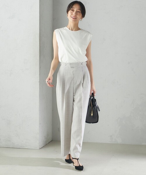 SHIPS(シップス)の「〈手洗い可能〉SORONA(R) 2WAY タンクトップ(タンクトップ・レディース・ブラック/オフホワイト/ライトグレー・ONE SIZE)」の9枚目の写真