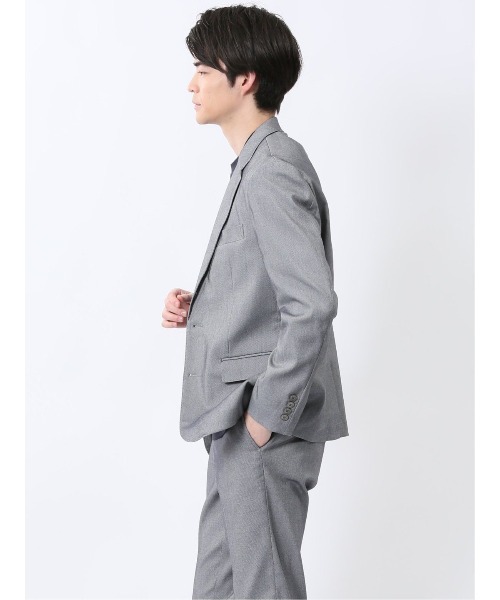 TAKA-Q(タカキュー)の「【ストレッチ ウォッシャブル イージーケア】タカキュー 2ボタン ジャケット ライトグレー(セットアップ可能)(スーツジャケット・メンズ・ライトグレー・MEDIUM/LARGE/X-LARGE/S/3L)」の8枚目の写真