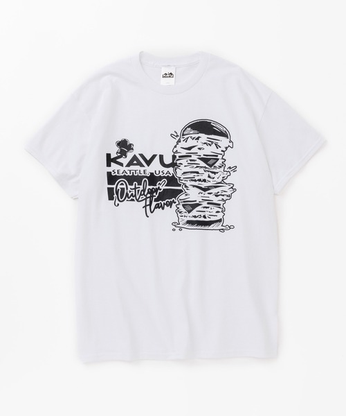 KAVU(カブー)の「KAVU/カブー Burger Tee/バーガーティー(Tシャツ/カットソー・メンズ・ホワイト/ナチュラル/ネイビー/ロイヤルブルー・MEDIUM/LARGE/X-LARGE)」の5枚目の写真