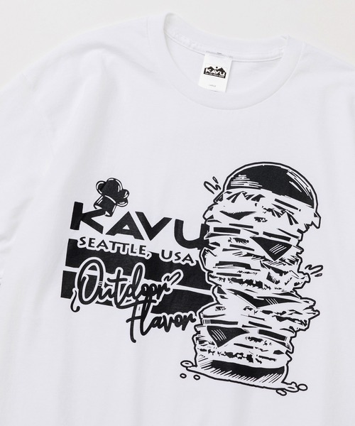KAVU(カブー)の「KAVU/カブー Burger Tee/バーガーティー(Tシャツ/カットソー・メンズ・ホワイト/ナチュラル/ネイビー/ロイヤルブルー・MEDIUM/LARGE/X-LARGE)」の7枚目の写真