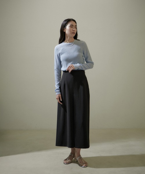 SALON adam et rope'（サロン アダム エ ロペ）の「【ZOZOTOWN限定】フロントタックペンシルロングスカート（スカート・レディース・ブラック/ベージュ/オフホワイト・マルチサイズ）」の7枚目の写真