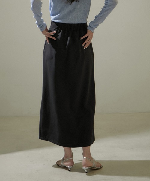 SALON adam et rope'（サロン アダム エ ロペ）の「【ZOZOTOWN限定】フロントタックペンシルロングスカート（スカート・レディース・ブラック/ベージュ/オフホワイト・マルチサイズ）」の11枚目の写真