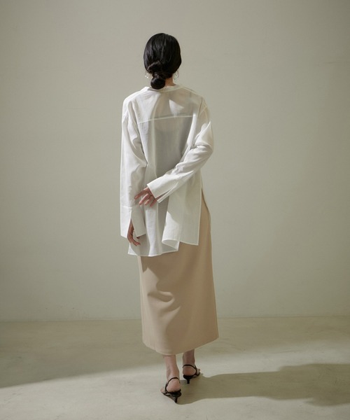 SALON adam et rope'（サロン アダム エ ロペ）の「【ZOZOTOWN限定】フロントタックペンシルロングスカート（スカート・レディース・ブラック/ベージュ/オフホワイト・マルチサイズ）」の13枚目の写真