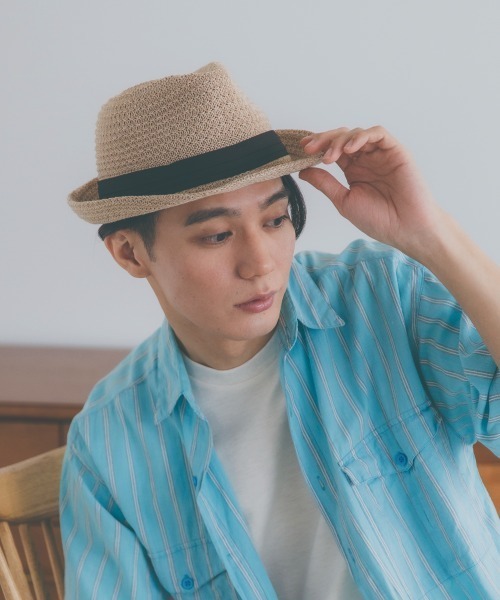 polcadot（ポルカドット）の「リネンミックスサーモ中折れ（ハット・メンズ・ベージュ/ブラック/グレー・FREE）」の3枚目の写真