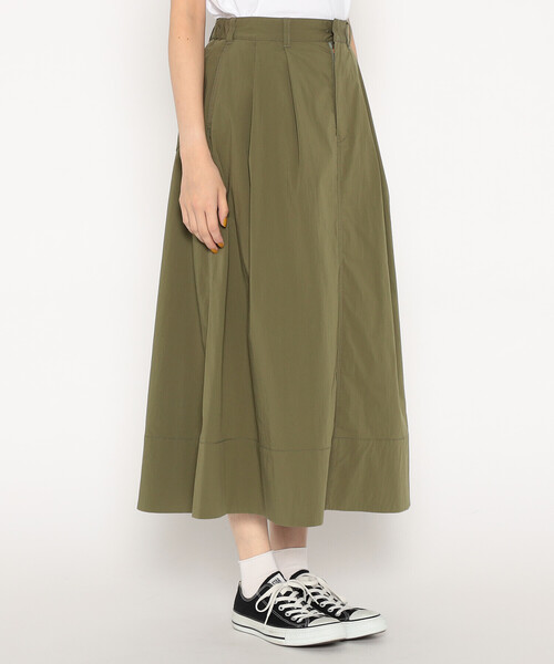 【Saruwa2♡プロフ読んでねです】 DANTON ベージュ WOMEN'S C/N TYPEWRITER 2TUCK SKIRT（スカート）｜DANTON