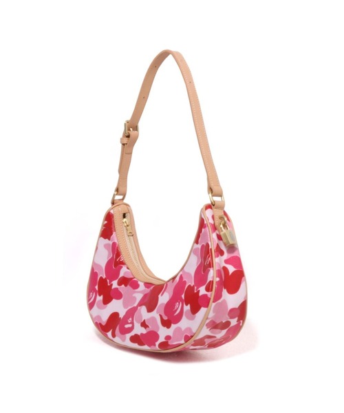 A BATHING APE(アベイシングエイプ)の「ABC CAMO HAND BAG(ハンドバッグ・レディース・グリーン/ピンク・FREE)」の4枚目の写真