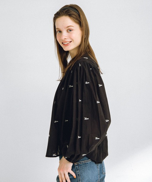 URBAN RESEARCH Sonny Label（アーバンリサーチサニーレーベル）の「Love embroideryブラウス（シャツ/ブラウス・レディース・ブラック/オフホワイト・FREE）」の6枚目の写真