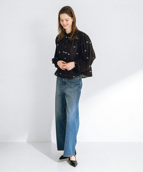 URBAN RESEARCH Sonny Label（アーバンリサーチサニーレーベル）の「Love embroideryブラウス（シャツ/ブラウス・レディース・ブラック/オフホワイト・FREE）」の9枚目の写真