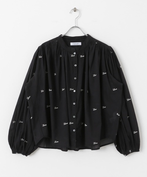 【アーバンリサーチサニーレーベル】Love embroideryブラウス URBAN RESEARCH Sonny Label ブラウス シャツ Love embroidery