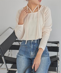 titivate | チョーカーデザインリブトップス(Tシャツ/カットソー)