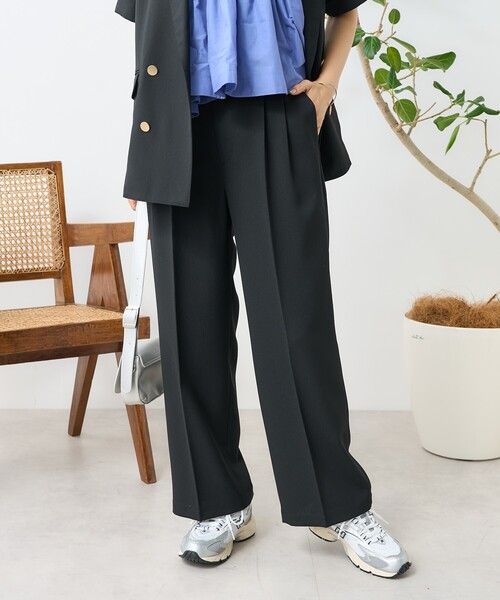 FREAK'S STORE(フリークスストア)の「接触冷感/UV リネンタッチ ショートスリーブ ジャケットセットアップ(セットアップ・レディース・グレー/オフホワイト/ブラック・MEDIUM/SMALL)」の16枚目の写真