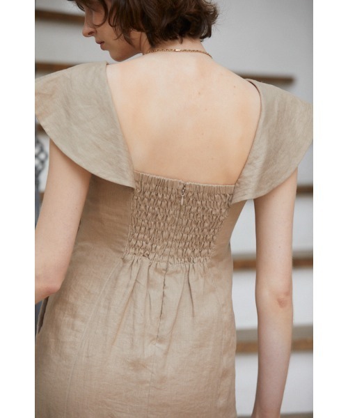 セール】Coco Dress ラッフルクロスリネンドレス（ワンピース